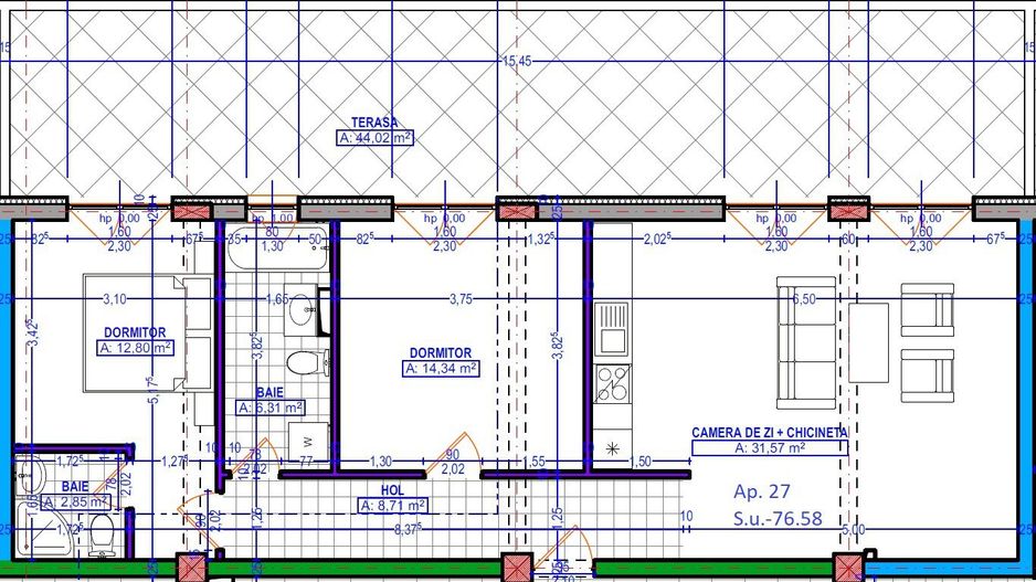Dezvoltator | Apartamente disponibile imediat | 3 camere | 2 bai - Poză 19