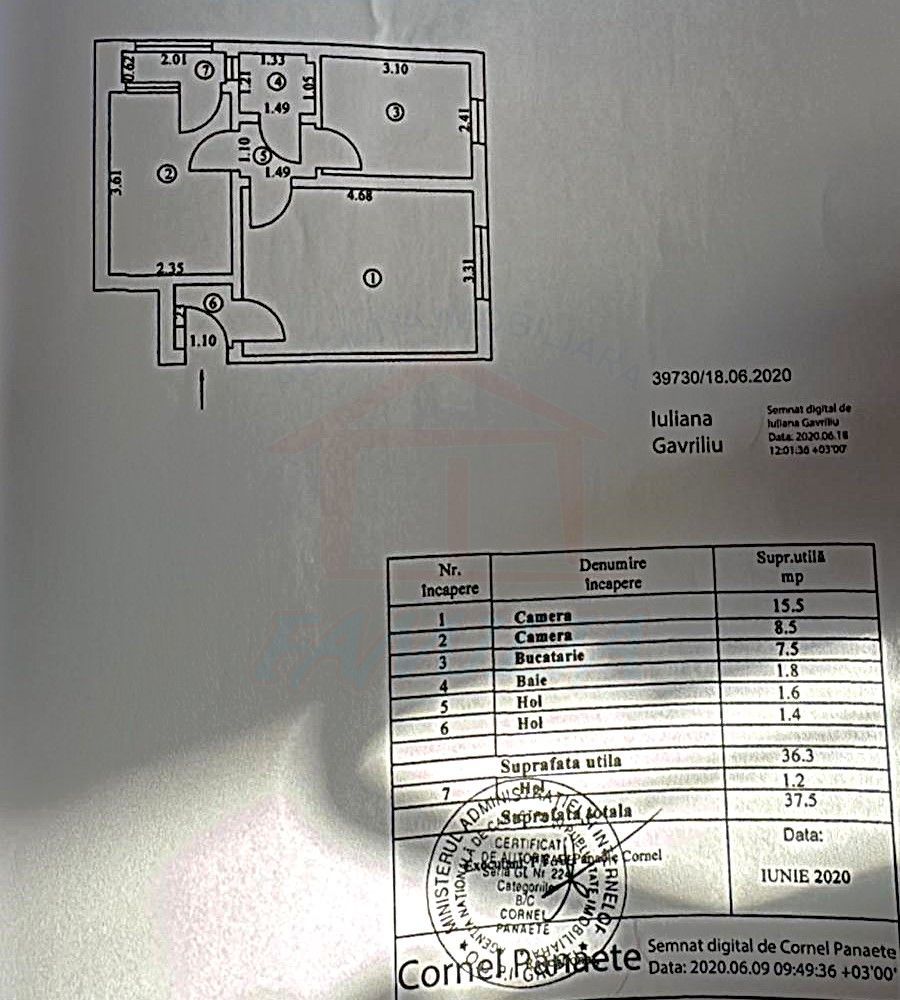 44.900 euro NEGOCIABIL, apartament, 2 camere, etaj  Micro 40 - Poză 1