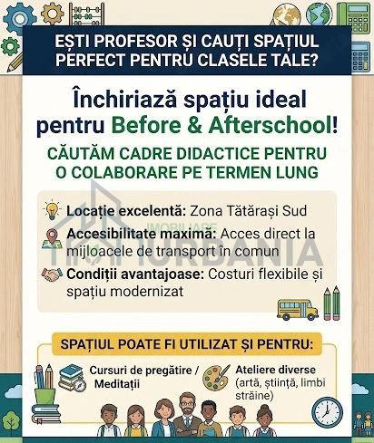 Spațiu comercial pentru cursuri și afterschool în Iași – Oportunitate de colaborare - Poză 1