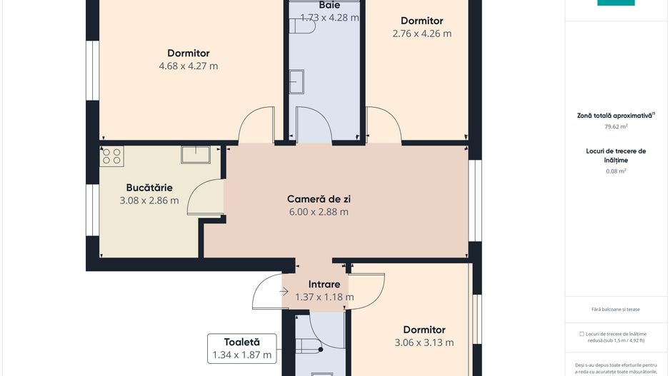 Apartament de 4 camere spațios, modern! - Poză 13