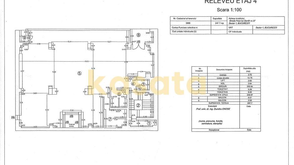 Piata Dorobanti - De vanzare spatiu de birouri in cladire de birouri - Schiță 12