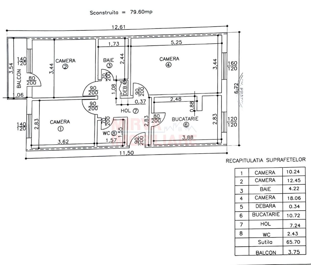 Vanzare apartament 3 camere, 2 băi, decomandat – Enăchiță Văcărescu - Schiță 30
