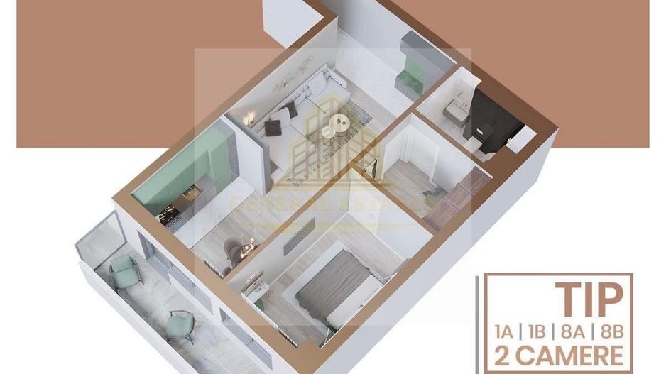 Vânzare apartament 2 camere | 55,6 mp | Copou Garden Residence - Poză 18