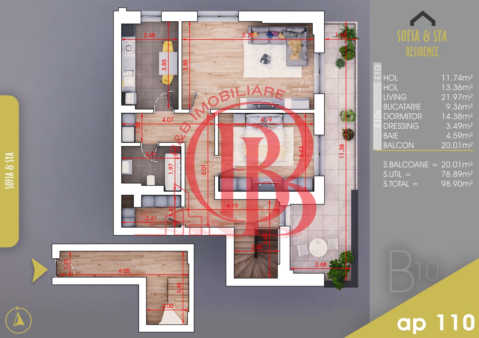 Duplex 2 camere Finalizat cu acte  Parcare Bonus- 10 min Metrou Nicolae Teclu - Schiță 9