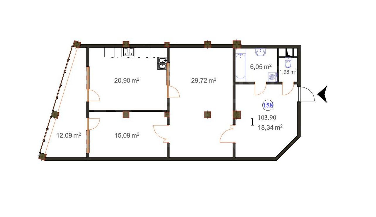 Vânzare, apartament, 2 cameră, str. Ginta Latină, Ciocana - Poză 1