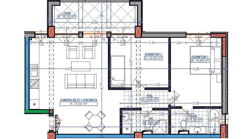 Dezvoltator | Apartamente disponibile imediat | 3 camere | 2 bai - Poză 16