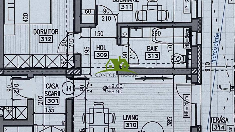 Apartament 2 camere, bloc nou, P+3, Ap.14, Et.3, Bl.5 - CP2461993 - Poză 6