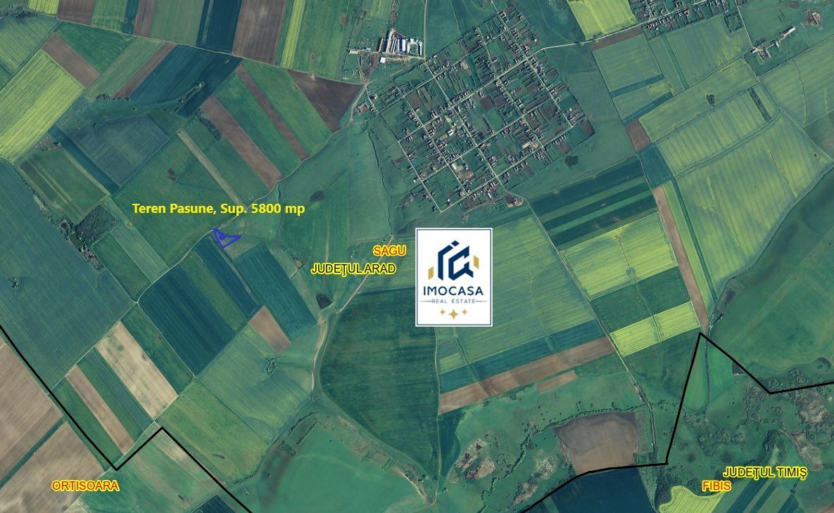 Teren extravilan de vânzare agricol, pășune, Sagu Jud. Arad, 5,42 ha - Poză 2
