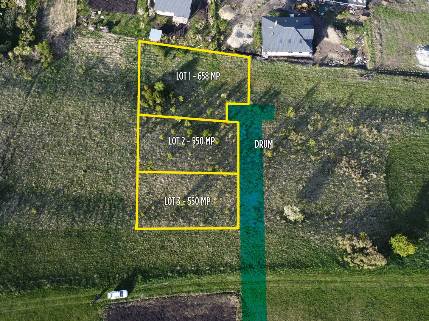 De vânzare parcele teren Fânațe | 3 loturi | 550 mp + drum privat - Poză 4