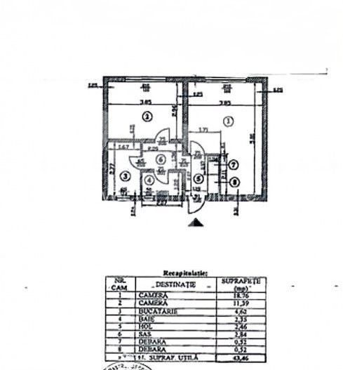 Apartament 2 camere Sala Palatului | Calea Victoriei - Schiță 11