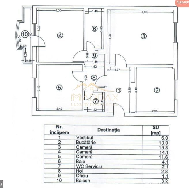 Inchiriere 3 Camere/Utilat /13 Septembrie/Parcare - Poză 14