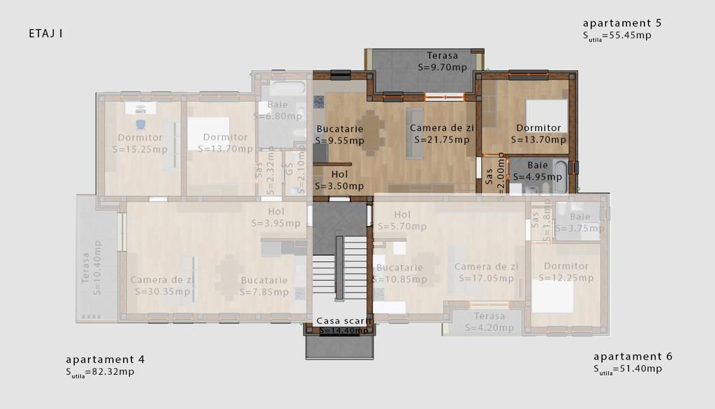 Ag EUROPA vinde ap NOU 55mp în zona SEMICENTRALA - Poză 7