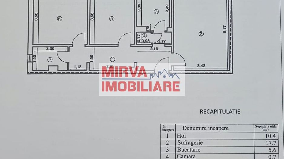 Vânzare apartament 3 camere | Zona Vest – Lămâița | Etaj 10/10 - Schiță 33