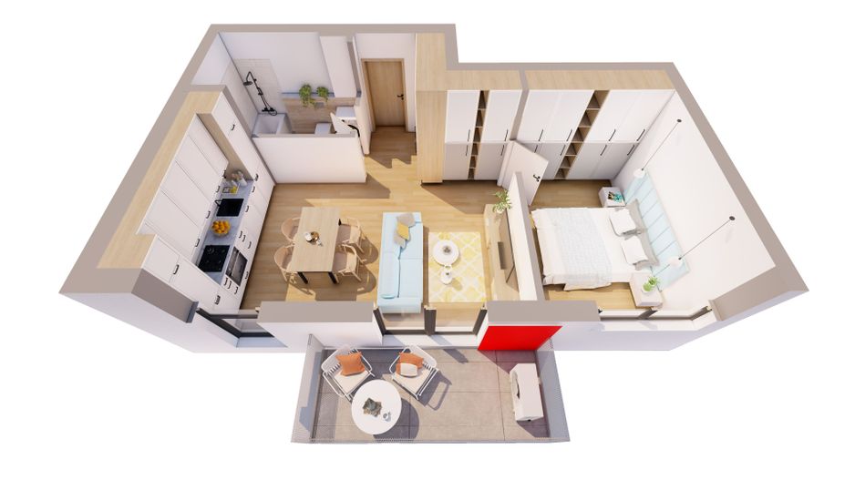 Apartament nou cu un dormitor ARED IMAR- opțiune la cheie - Poză 8