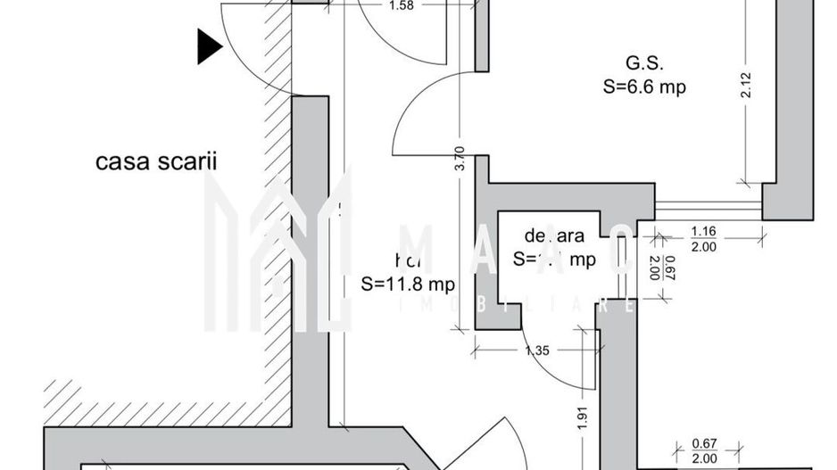 Apartament 2 camere DECOMANDAT 75 MPU Strada Rennes - Schiță 3