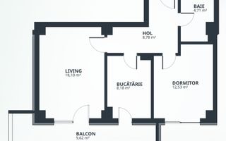 BLOC NOU! Ap. cu 2 camere decomandat Tatarasi 61 mp 114220euro+TVA - Poză 8