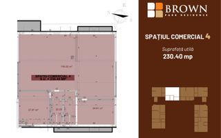 Spatiu Comercial la inchiriere, 230.40 mp, zona Parc Tudor Arghezi - Schiță 2