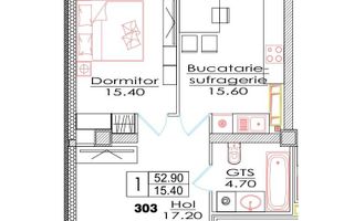 Vânzare, apartament, o cameră, str. Ialoveni, Telecentru - Poză 3