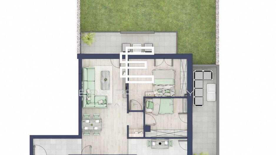 Apartament 3 camere la parter cu grădină și terasă generoasă, Sibiu - Schiță 12