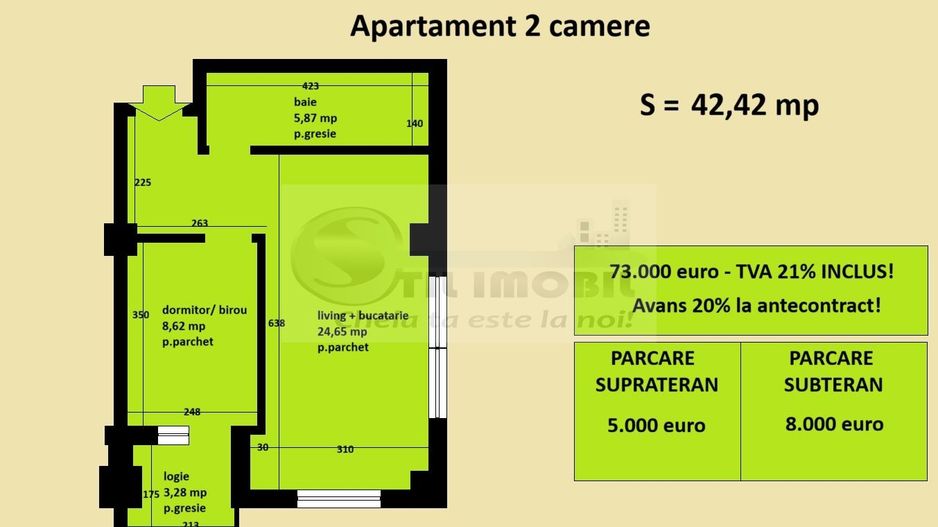 Apartament 2 camere Cug Valea Adanca, bloc nou, cartier rezidential - Poză 2