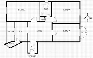 Apartament cu 4 camere, 2 balcoane, zona Mărăști, lângă Iulius Mall. - Poză 1