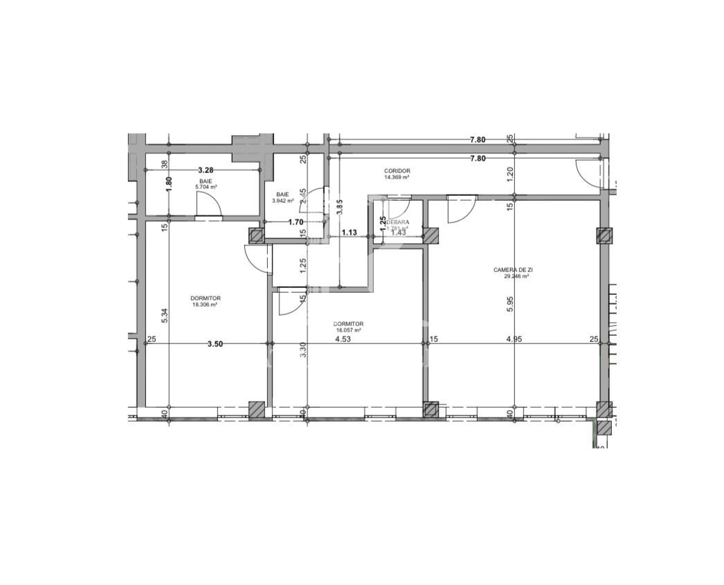 Apartament cu 3 camere | Ultracentral | Oradea - Schiță 1