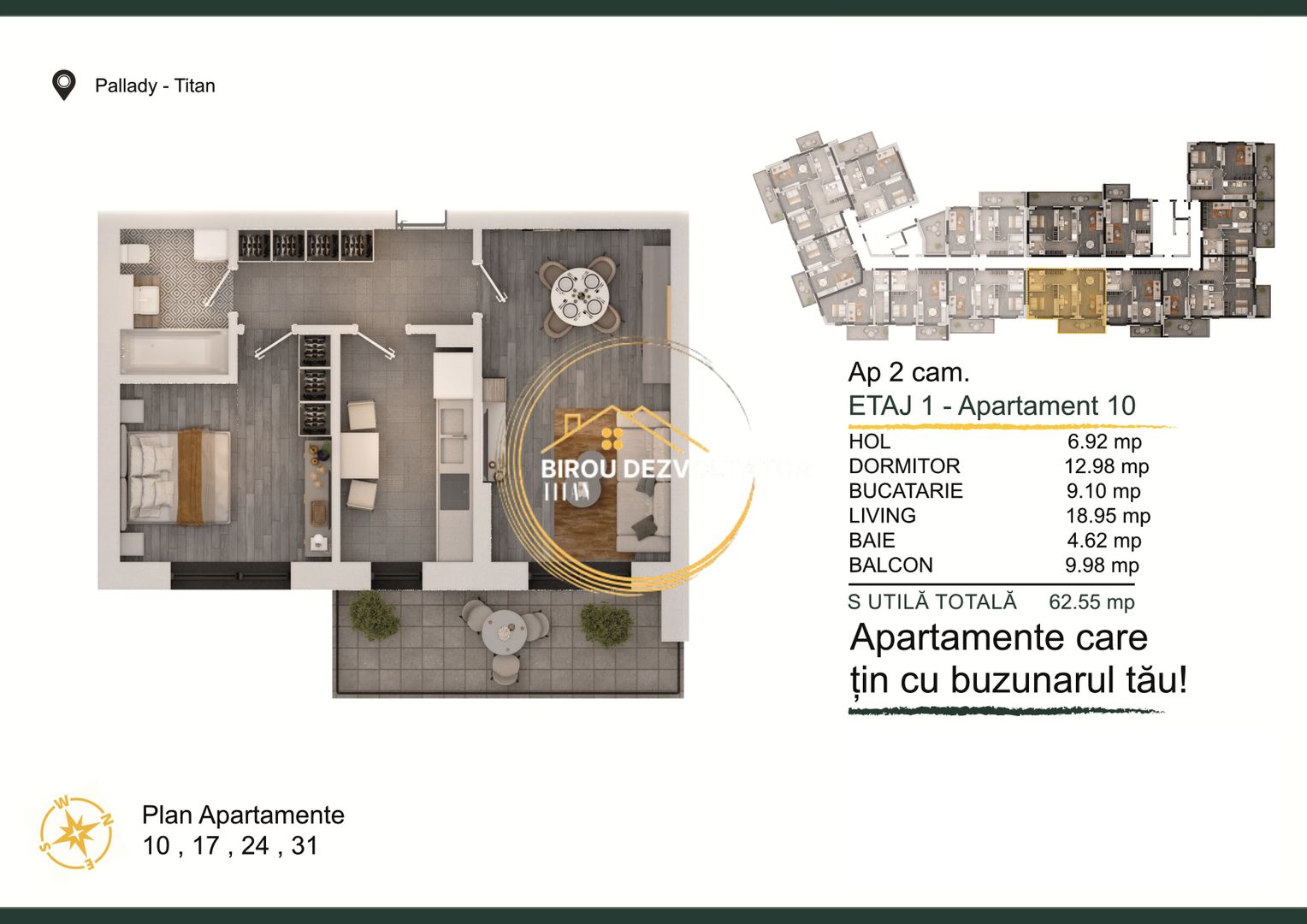 Proiect modern Decomandat Titan Pallady Metrou STB Parcare bonus Promo - Schiță 6
