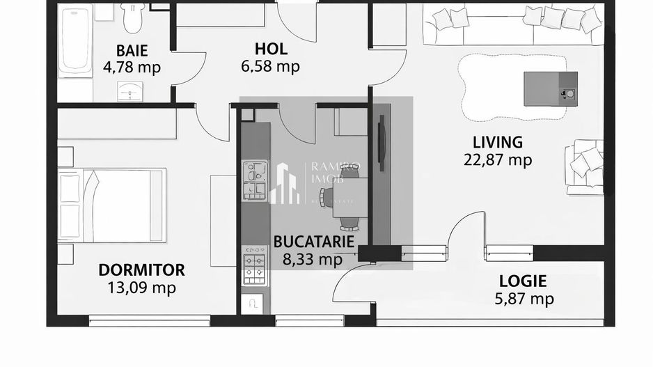 2 Camere Decomandat - Metrou 1 Decembrie 1918 10 min pe jos + Parcare - Poză 8