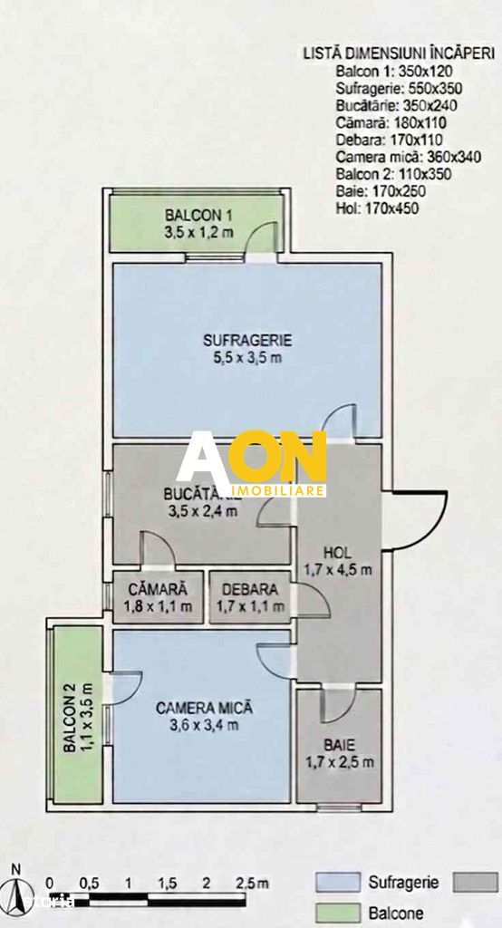 Apartament 2 Camere | DECOMANDAT | 59 mp | - Schiță 7