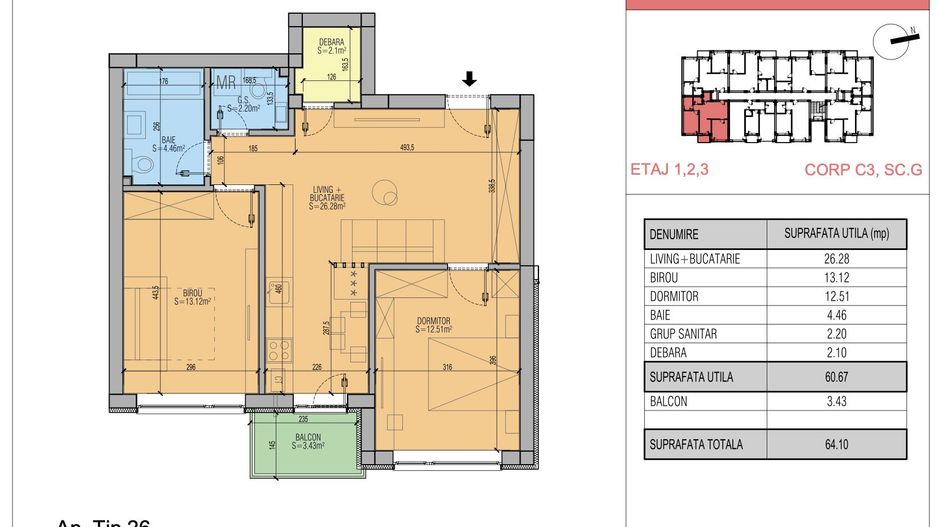 Apartament 3 camere, 2 bai, cel mai bun pret din piata - Poză 8