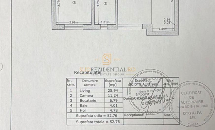 Apartament cu 2 camere de vanzare, decomandat, Soseaua Oltenitei - Schiță 8
