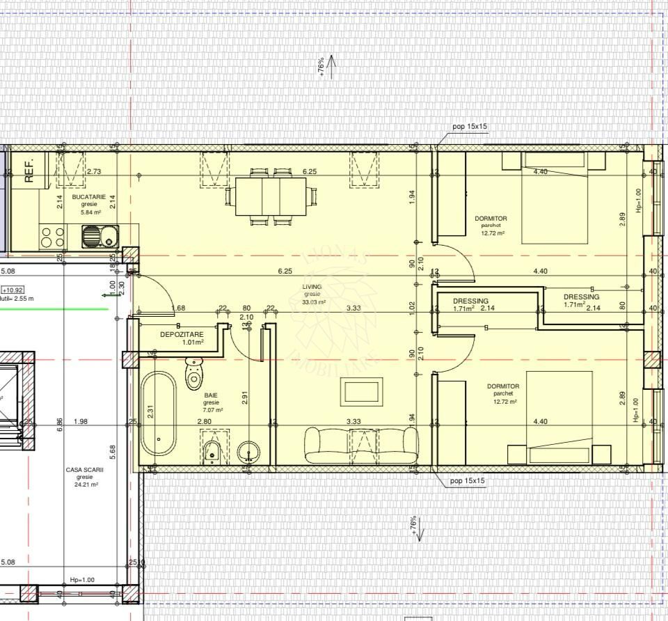 Apartament finisat la cheie 3 camere 80 mp-dressing-lift- Libertatii - Poză 3