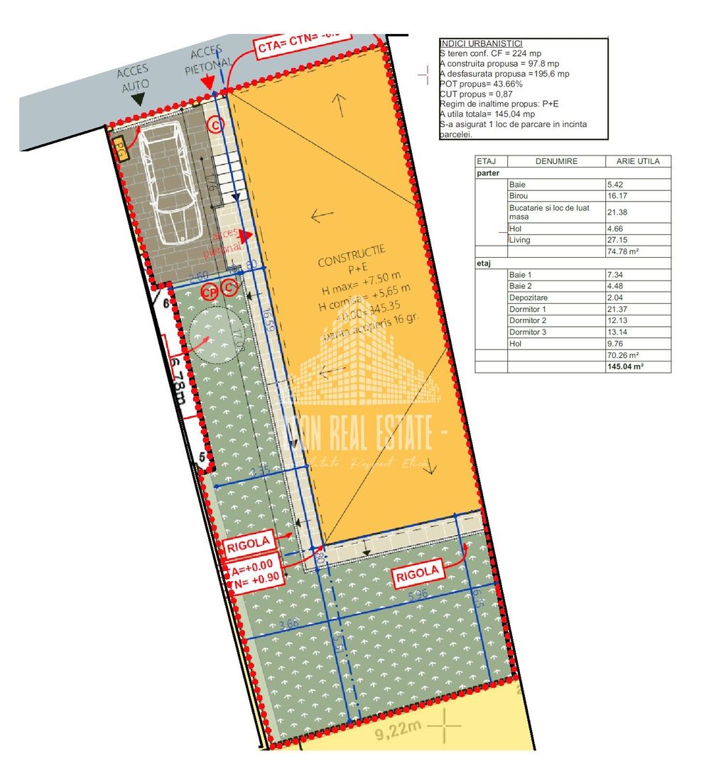 Casă individuală semifinisată, în Cluj-Napoca, Gruia, 145.05mp utili - Poză 24
