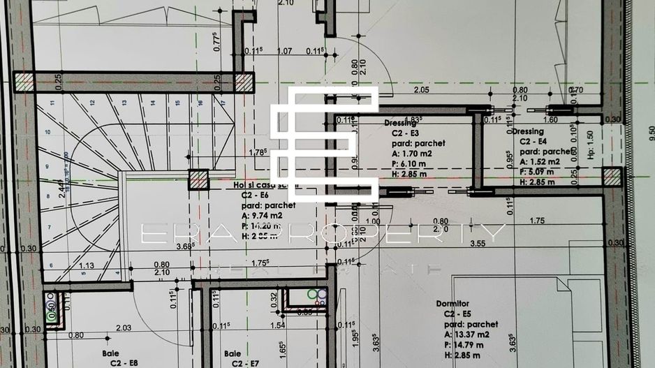 Case Individuale & Duplex | 4 camere | 3 bai | zona Trifoiului Selimbar | - Schiță 15