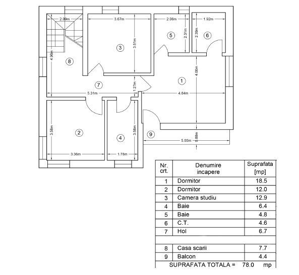 Casă P+1 modernă, finisaje premium, teren 375 mp | Tunari - Schiță 15