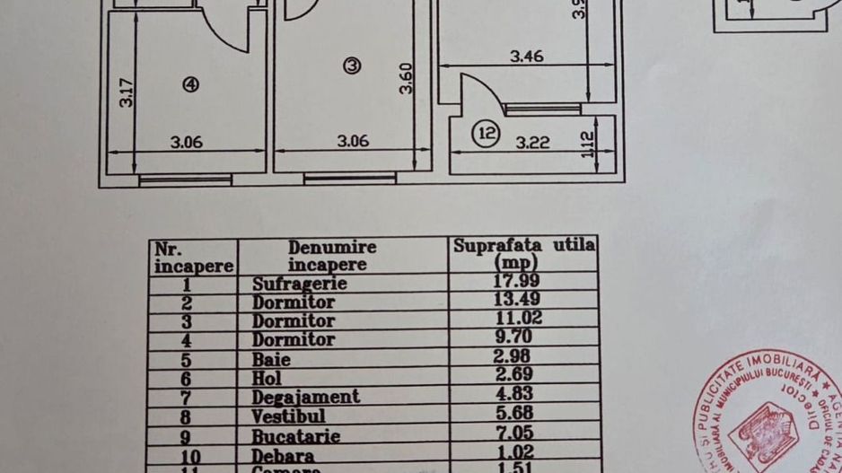 4 Camere // Metrou // Centrală Proprie - Poză 3