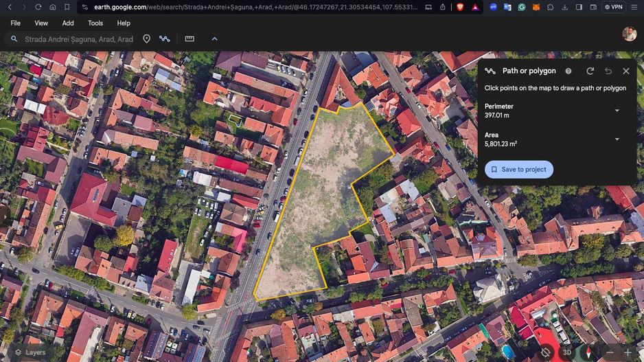 Teren intravilan Arad 5.801 mp str. Andrei Saguna - Poză 2