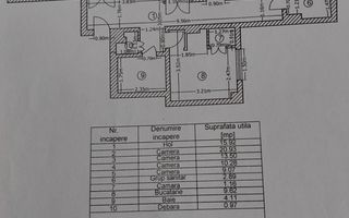 Piata Romana | Apartament decomandat 4 camere modern | Bloc 1980 | 97mp - Schiță 18