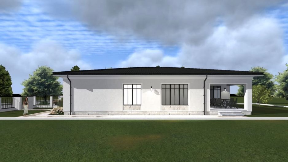 Locuinta individuala cu garaj- in stil mediteranean - Poză 5