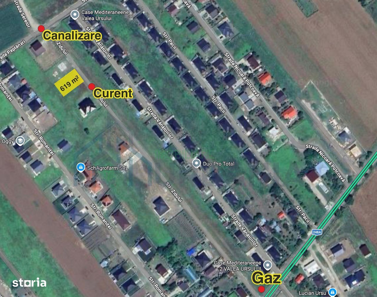 Lot teren 619 m2 loc. Vorovești com. Miroslava - Poză 1