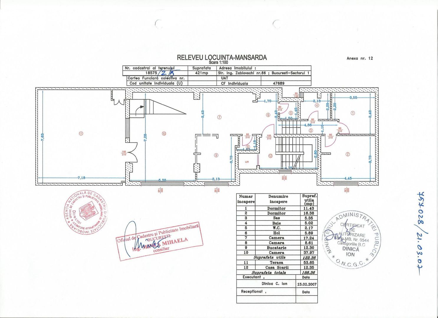 DUPLEX | 198MP UTILI + 54MP TERASA | BLOC 2007 - Schiță 24