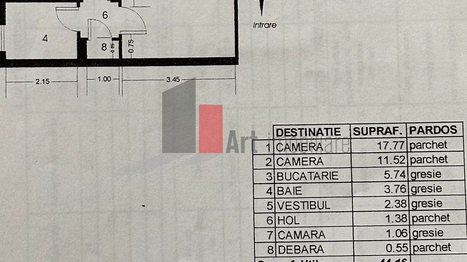 Apartament 2cam. semidecomandat - Poză 2