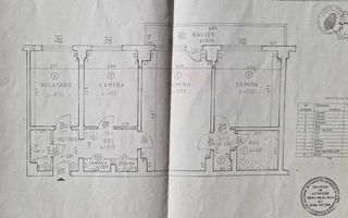 Apartament 3 camaere vanzare bloc 1979, Gorjului, Militari - Schiță 8