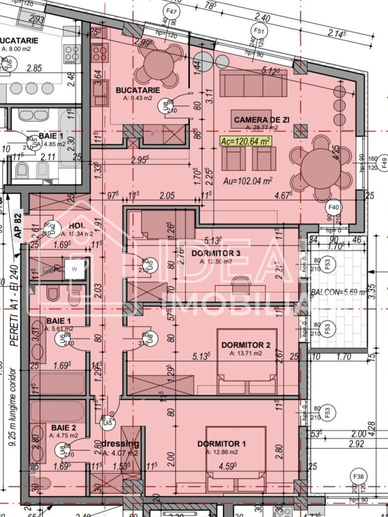 Apartament generos cu 4 camere si balcon,  102 mp utili, zona Turnisor - Poză 11