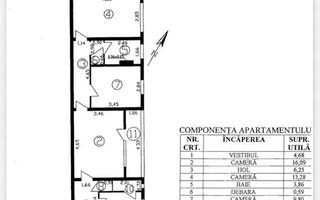 3 camere Bd Alexandru Obregia - Aliorului renovat Sector 4 - Schiță 8