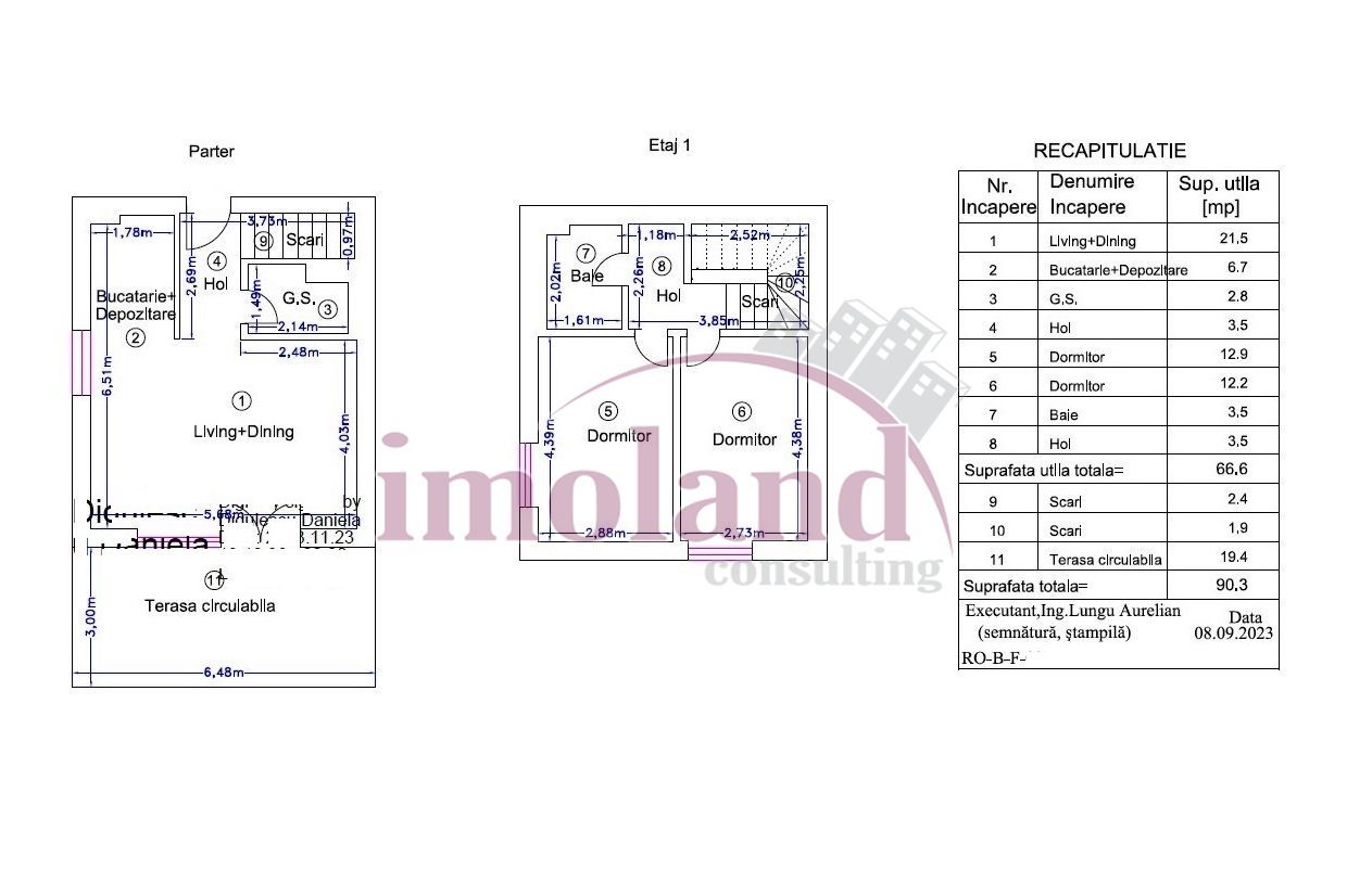Inchiriere - apartament tip duplex - 3 camere - Avalon Estate-Pipera - Schiță 16