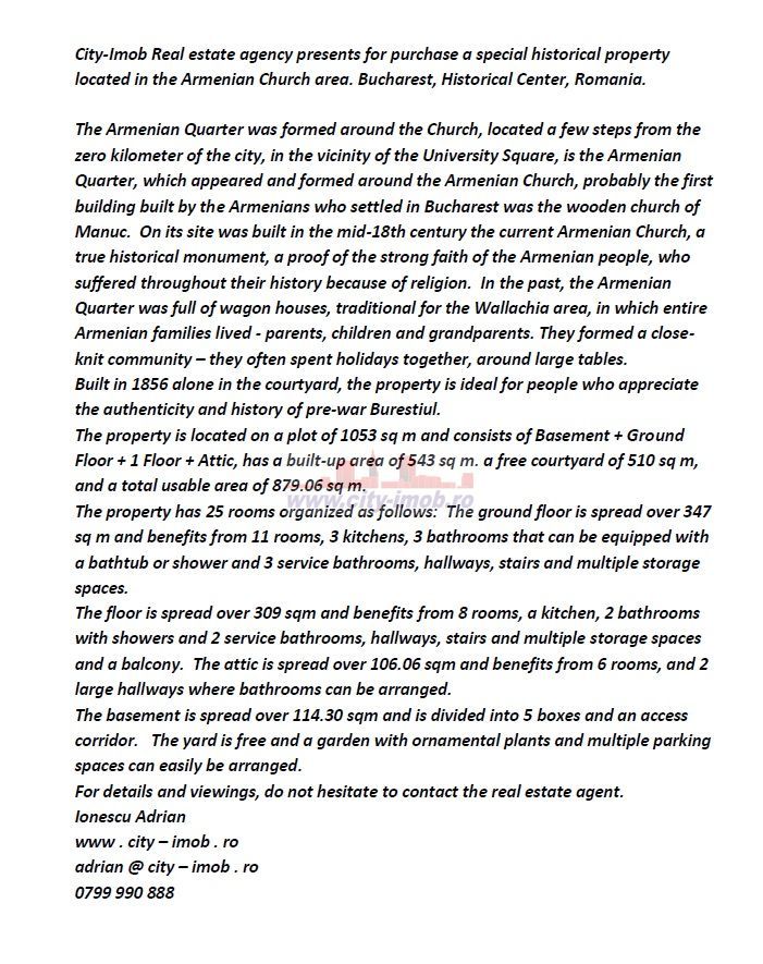 Vanzare Vila Calea Mosilor 136 Centru Istoric,  Bucuresti, Romania. - Poză 20