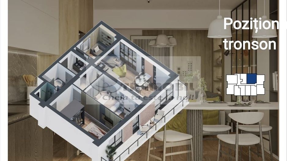 NOU! Compex Rezidential in GALATA! APARTAMENT 3 CAMERE, 79.73mp - Poză 11