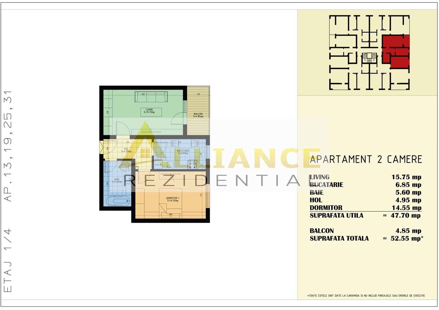 Popesti Fermei Apartament 2 Camere Mobilat/Utilat+Parcare - Poză 3