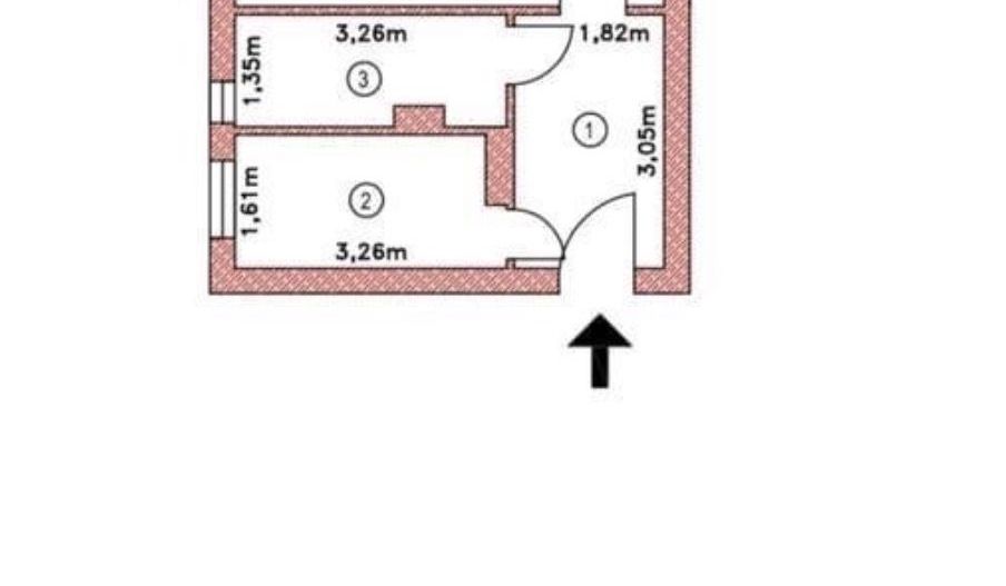 Garsoniera decomandata bloc 4 etaje Valea Ialomitei - Schiță 7